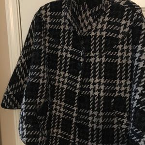 Classic winter wool poncho